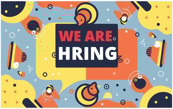 We are hiring poster. Flat illustration of we are hiring poster for web design, Conceptual illustration showing We Hiring. Concept meaning recentl vector