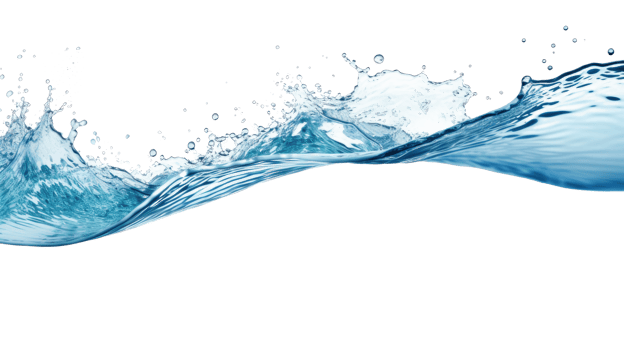 AI generated Water wave splash isolated on transparent background. png