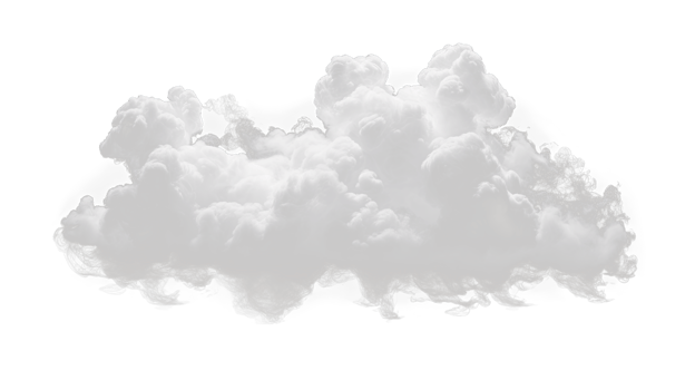 AI generated white cloud isolated on a transparent background. png