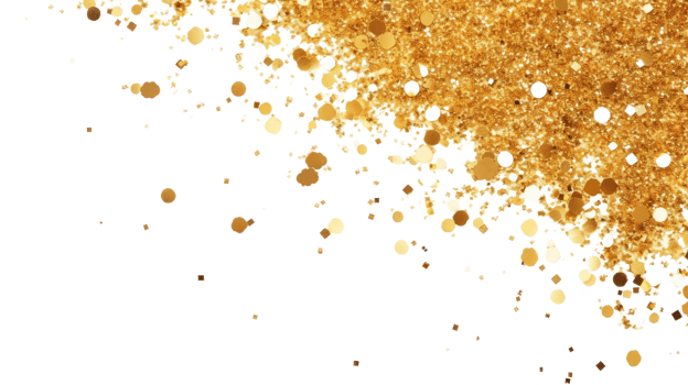 AI generated Gold Sparkle And Glitter Dust Effect isolated on transparent background. png
