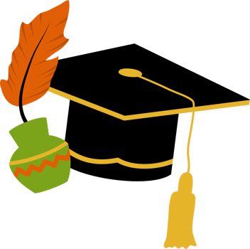 Graduation cap and diploma Illustration png