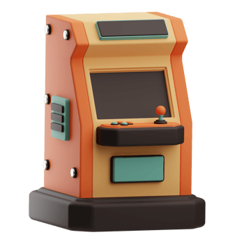 retro arcade 3d illustration png