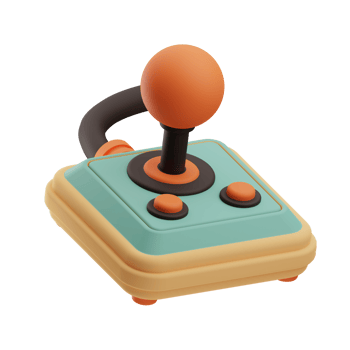 retro Joystick 3d illustration png
