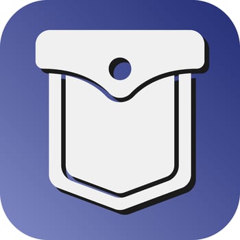 Pocket Vector Glyph Gradient Background Icon For Personal And Commercial Use.