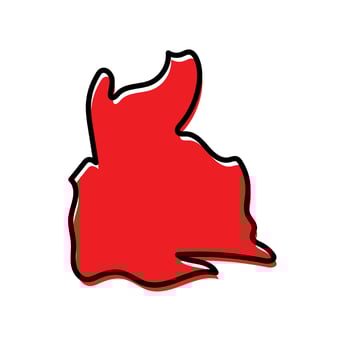 Tachira state of Venezuela vector map design.