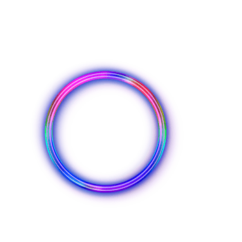 Glowing neon circle png