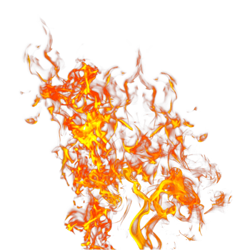 Fire flames on transparent background png