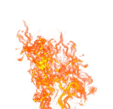 Fire flames on transparent background png