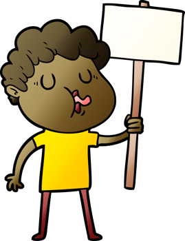 cartoon man singing png