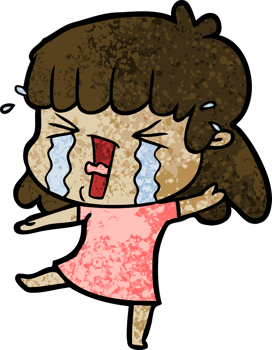 cartoon woman in tears png