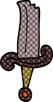cartoon doodle jeweled sword png