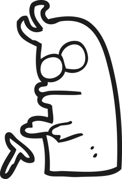 black and white cartoon little alien png