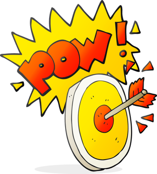 cartoon arrow hitting target png