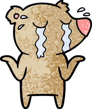 cartoon crying bear png