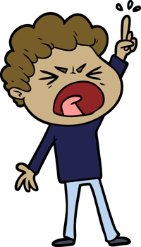 cartoon furious man png