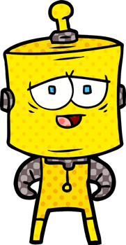 cartoon robot drawing png