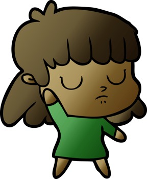 cartoon indifferent woman png