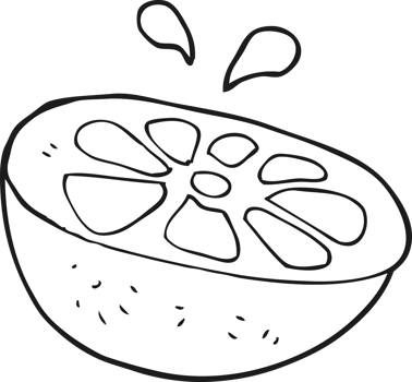black and white cartoon lemon png