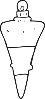 black and white cartoon christmas decoration png