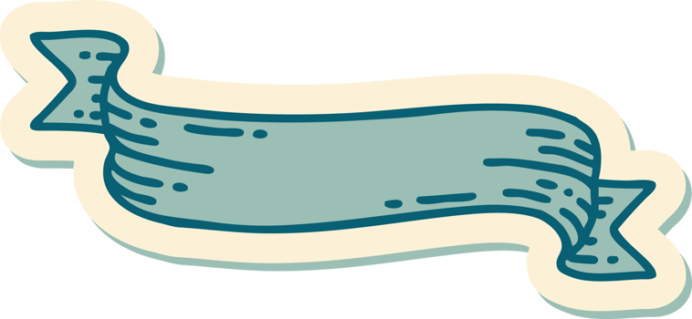 sticker of tattoo in traditional style of a banner png