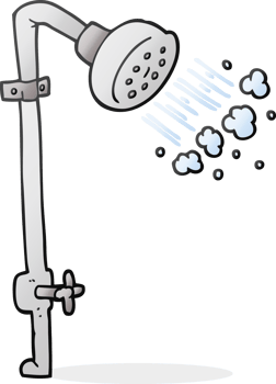 hand drawn cartoon shower png