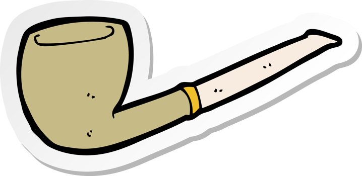 sticker of a cartoon pipe png