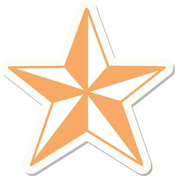 sticker of tattoo in traditional style of a star png