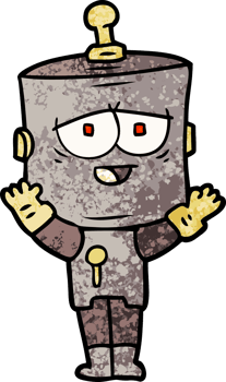 cartoon robot drawing png