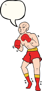 speech bubble cartoon boxer png