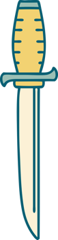 iconic tattoo style image of a dagger png