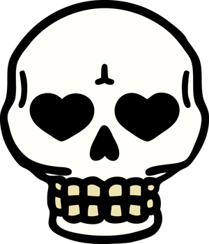 tattoo in traditional style of a skull png