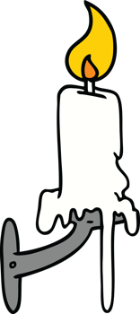 hand drawn cartoon doodle of a candle stick png
