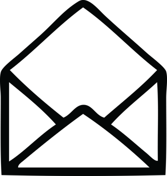 line drawing cartoon of a paper envelope png
