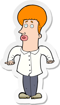 sticker of a cartoon office guy png