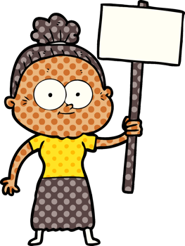 cartoon happy old woman png
