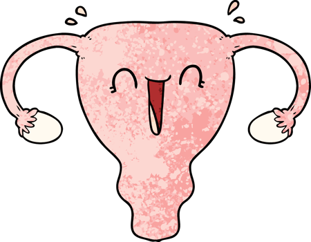 cartoon happy uterus png