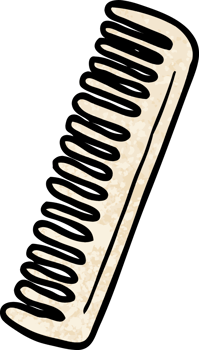 cartoon comb drawing png