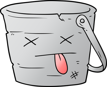 kicked the bucket cartoon png