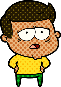 cartoon tired man png