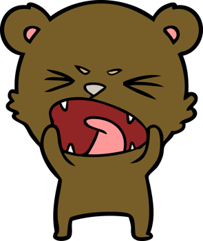 angry cartoon bear png