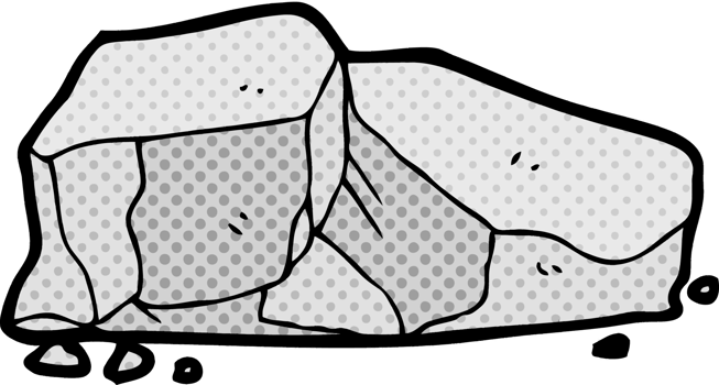 cartoon rocks drawing png