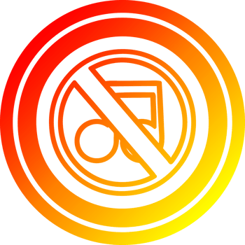 no music circular icon with warm gradient finish png