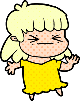 cartoon angry girl png