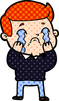 cartoon man crying png