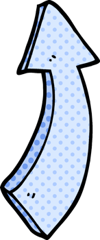 cartoon doodle pointing arrow png