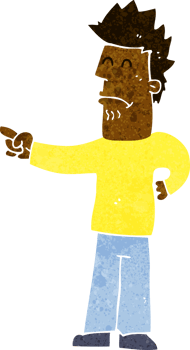 cartoon man pointing png