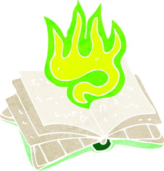 cartoon magic spell book png