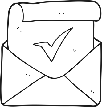 black and white cartoon positive letter png