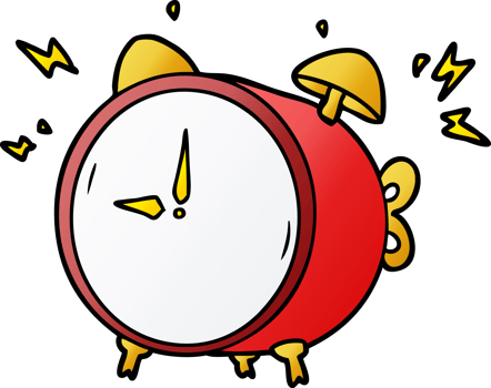 cartoon ringing alarm clock png