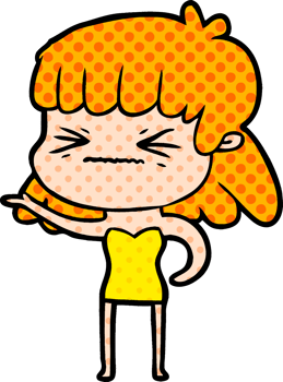 cartoon angry girl png